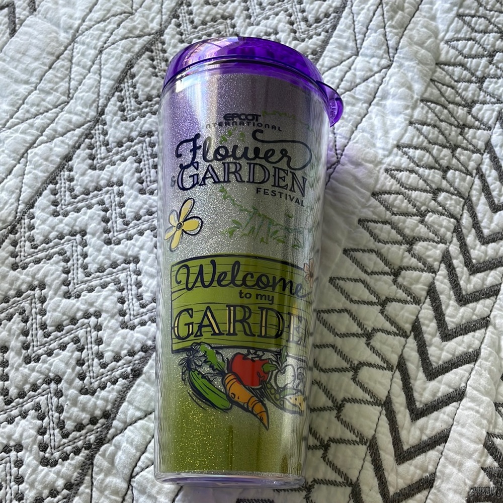 Epcot flower and garden travel mug with figment